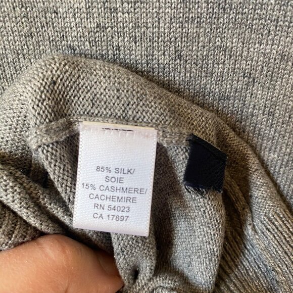 Banana Republic Men L Argyle Silk Cashmere Sweater Academia Preppy Old Money - Picture 7 of 9